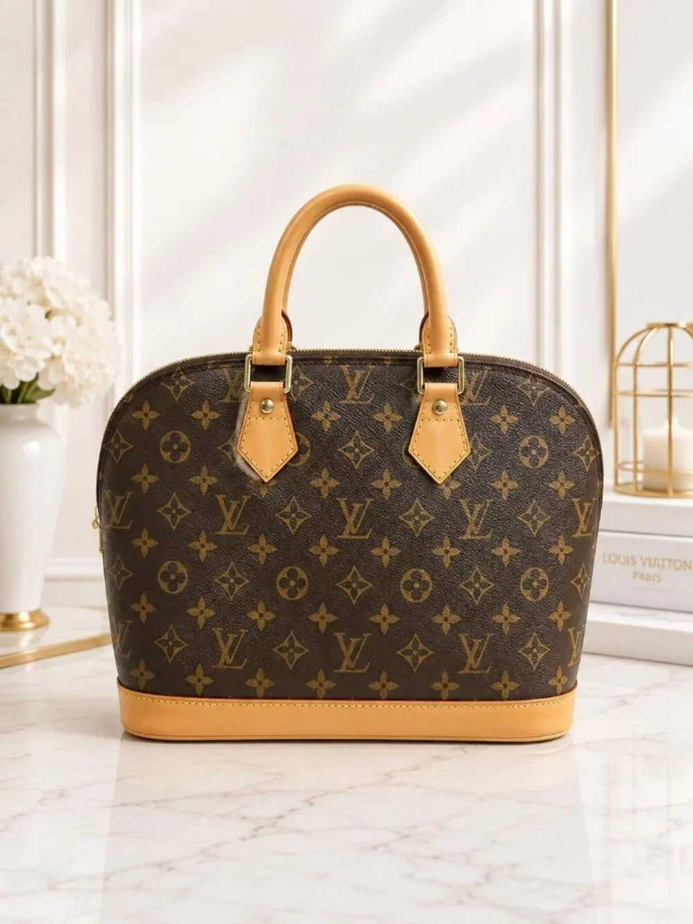 Authentic Louis Vuitton Vintage Monogram Alma Handbag